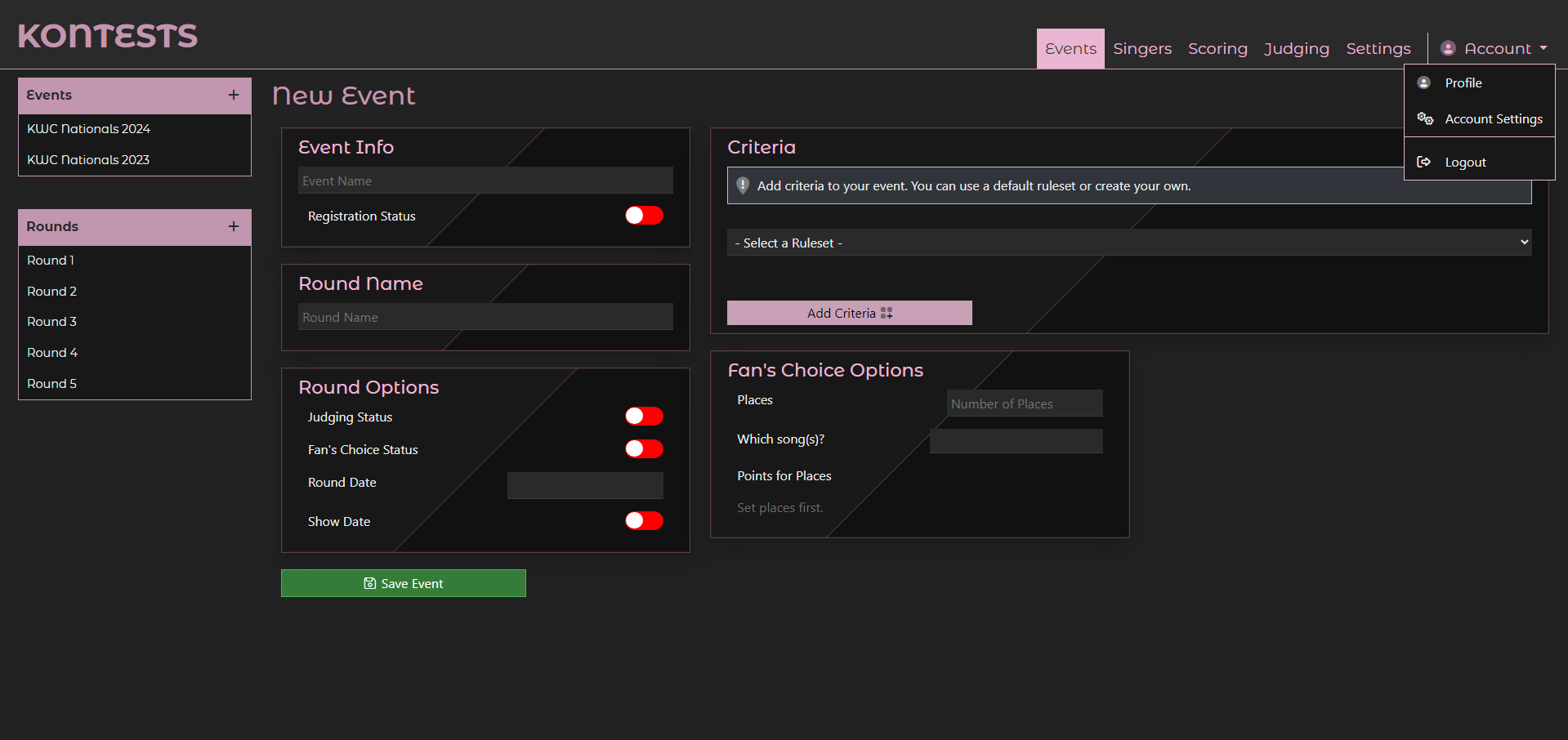 Kontests Screenshot 2